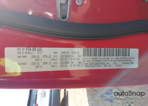 2017 Dodge Journey Crossroad Plus z USA, uszkodzony, nr VIN 3C4PDCGB8HT705493